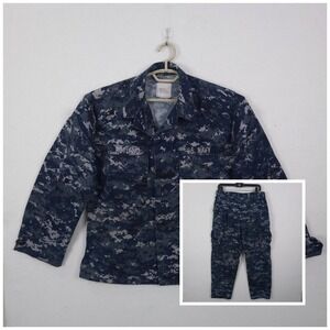 US Navy NWU Type I Digital Camo Uniform Set Medium Short Blue Military